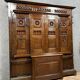 Important neo-Gothic entrance wardrobe in carved oak with chest.