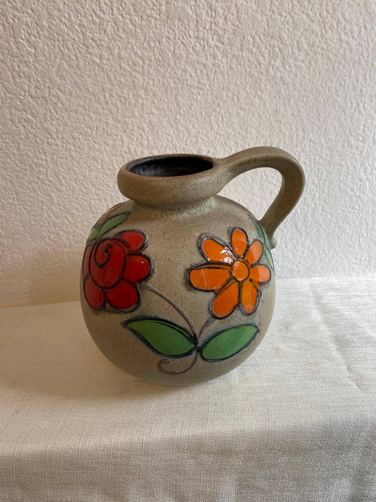 Scheurich ceramic vase pitcher West Germany vintage 1970s