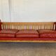 Canapé vintage suédois des années 70 en cuir cognac pour 3 personnes.