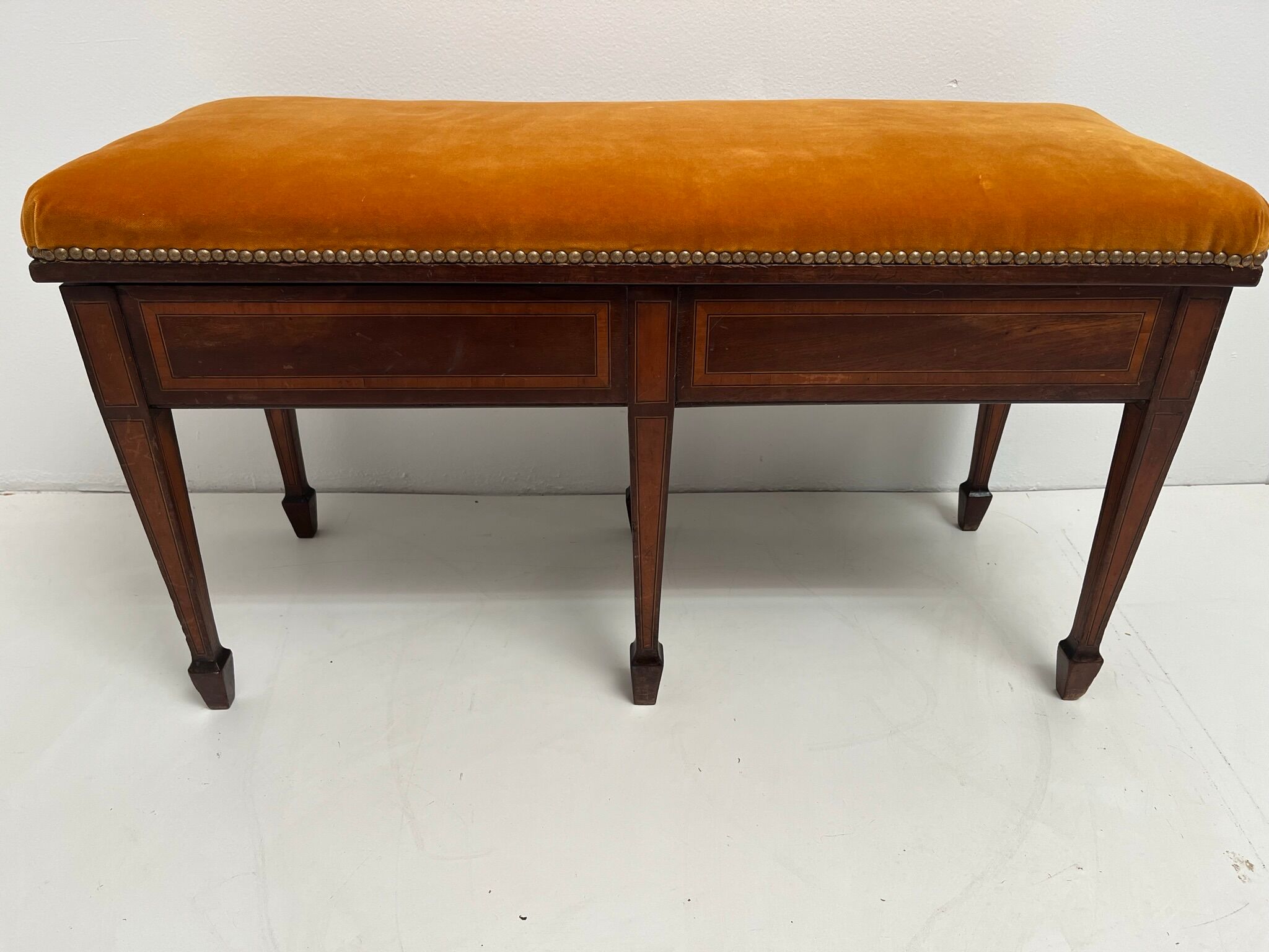 English piano stool bench of the XIX Century