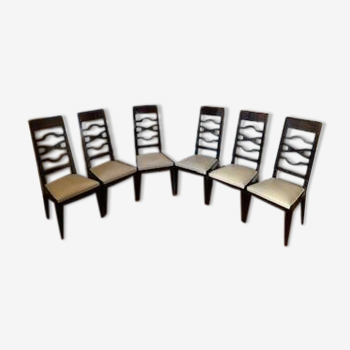 6 chaises Italiennes Art déco