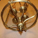 Set of suspension old brass lantern 4 fires