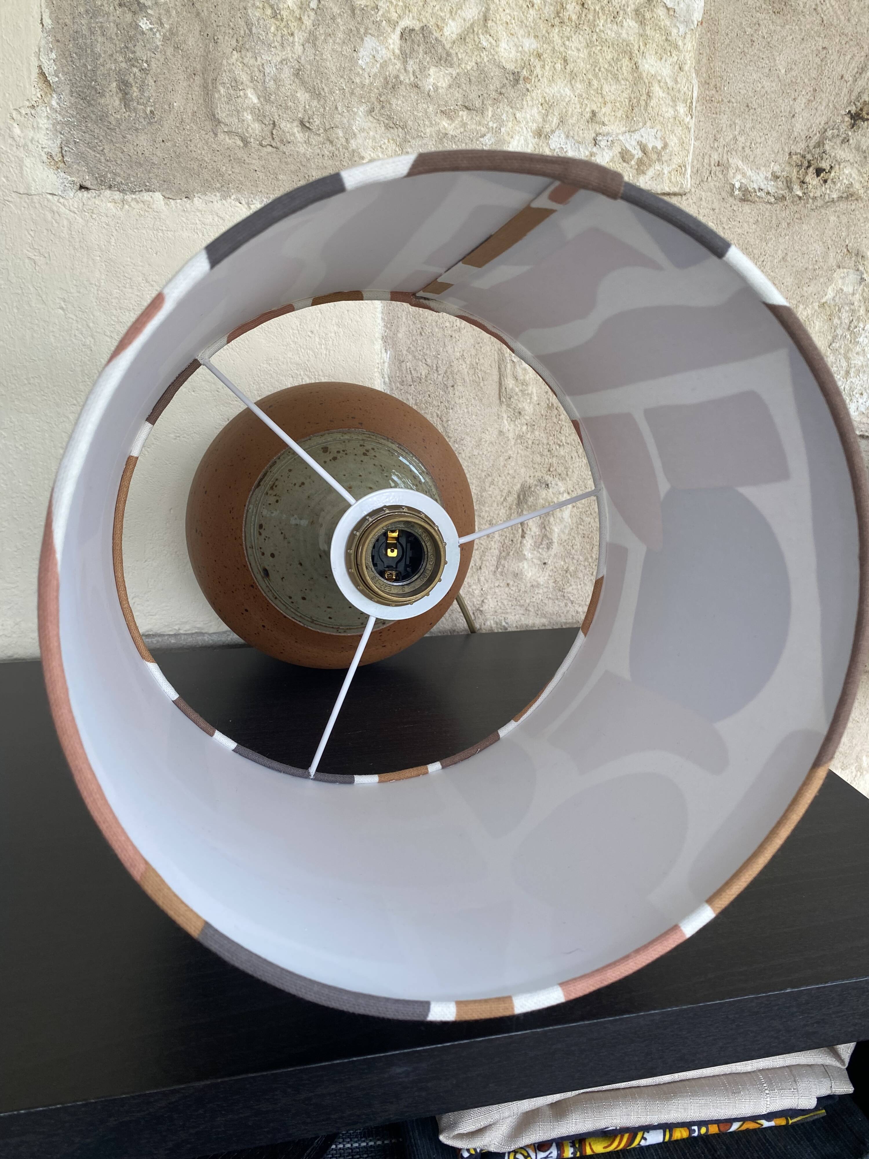 Bohemian-style stoneware lamp