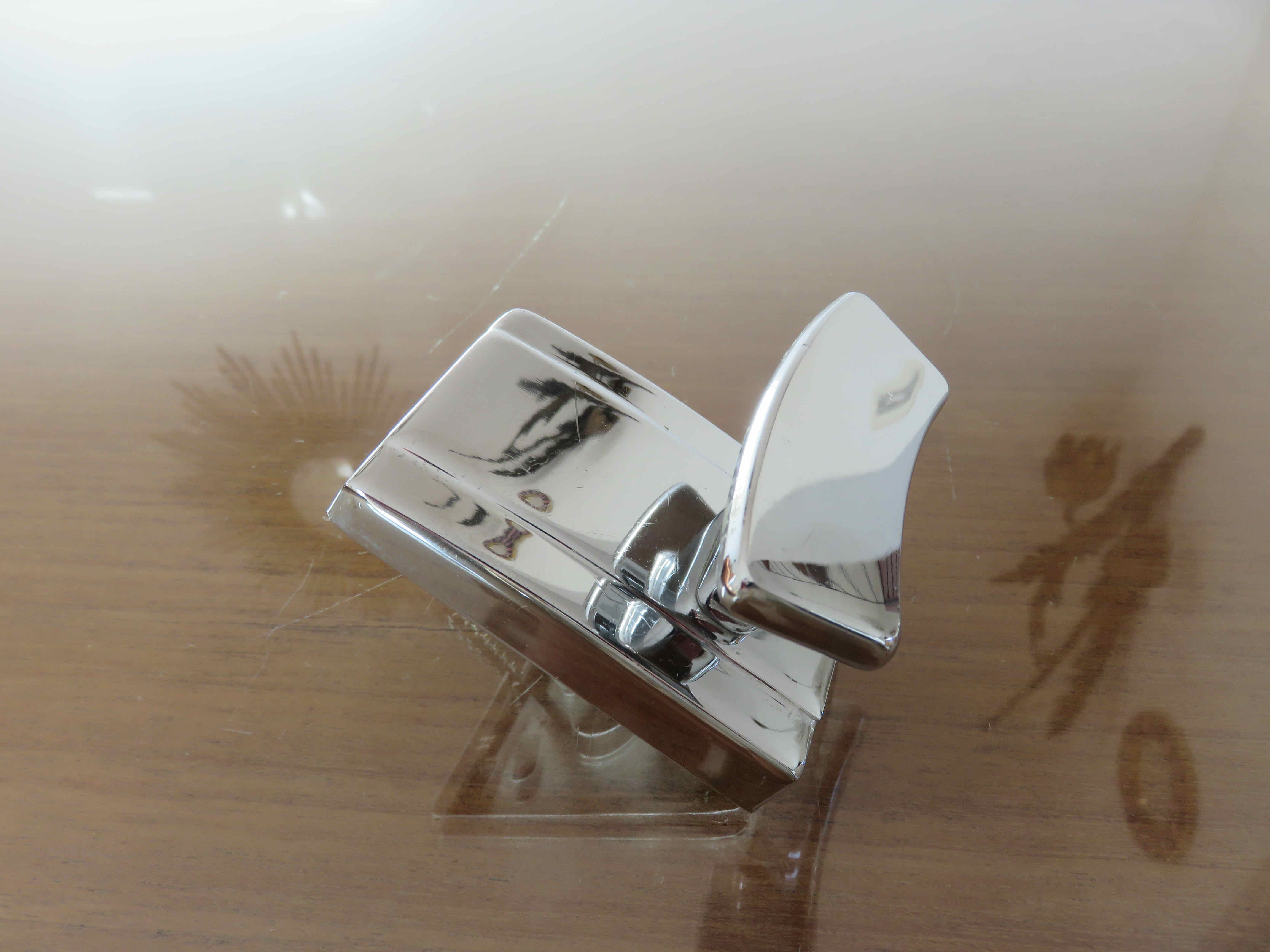 Modernist hook in chromed metal 70s