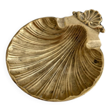 Vintage bronze shell ashtray