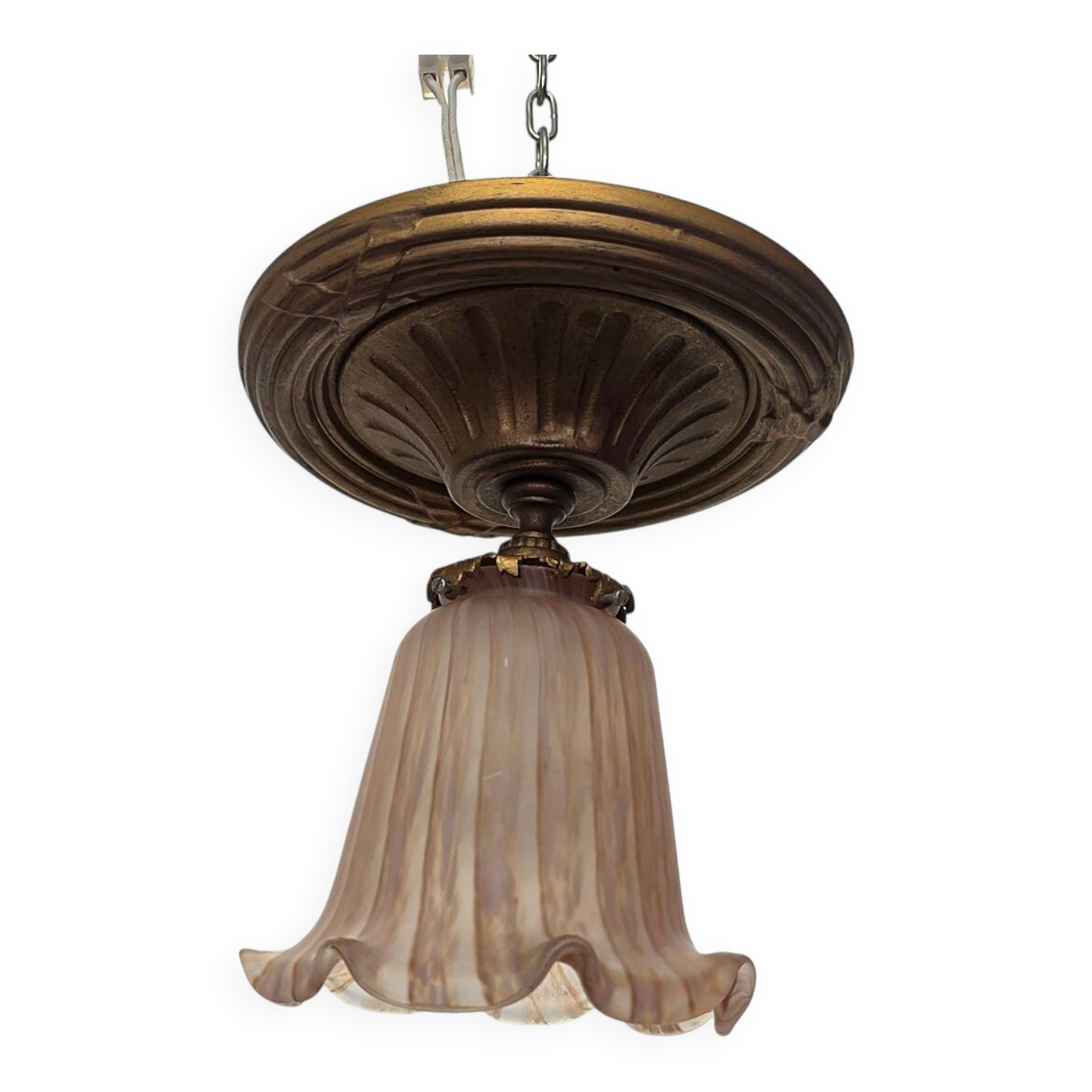 Antique Art Nouveau Ceiling Lamp, early 1900s