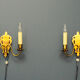 Pair of brass wall sconces by Schroder & Co