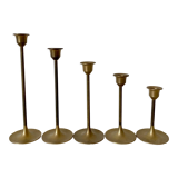 Series of brass candle holders