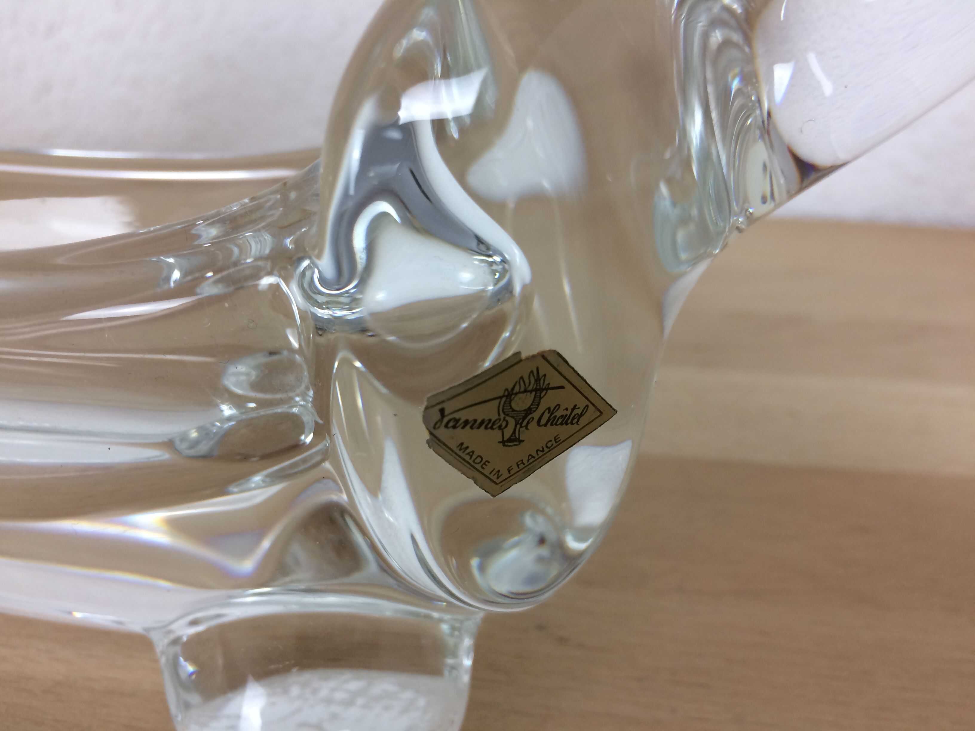 Set of 3 animal cups in vannes crystal, dogs and grasshopper