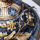 Antique hanging planter from the early 19th-20th century in Art Nouveau majolica.