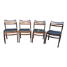 4 chaises vintage en frêne années 70