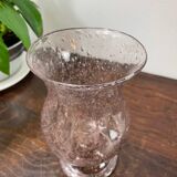 Biot bubbled glass candle holder