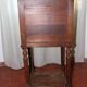 Wooden and marble bedside table