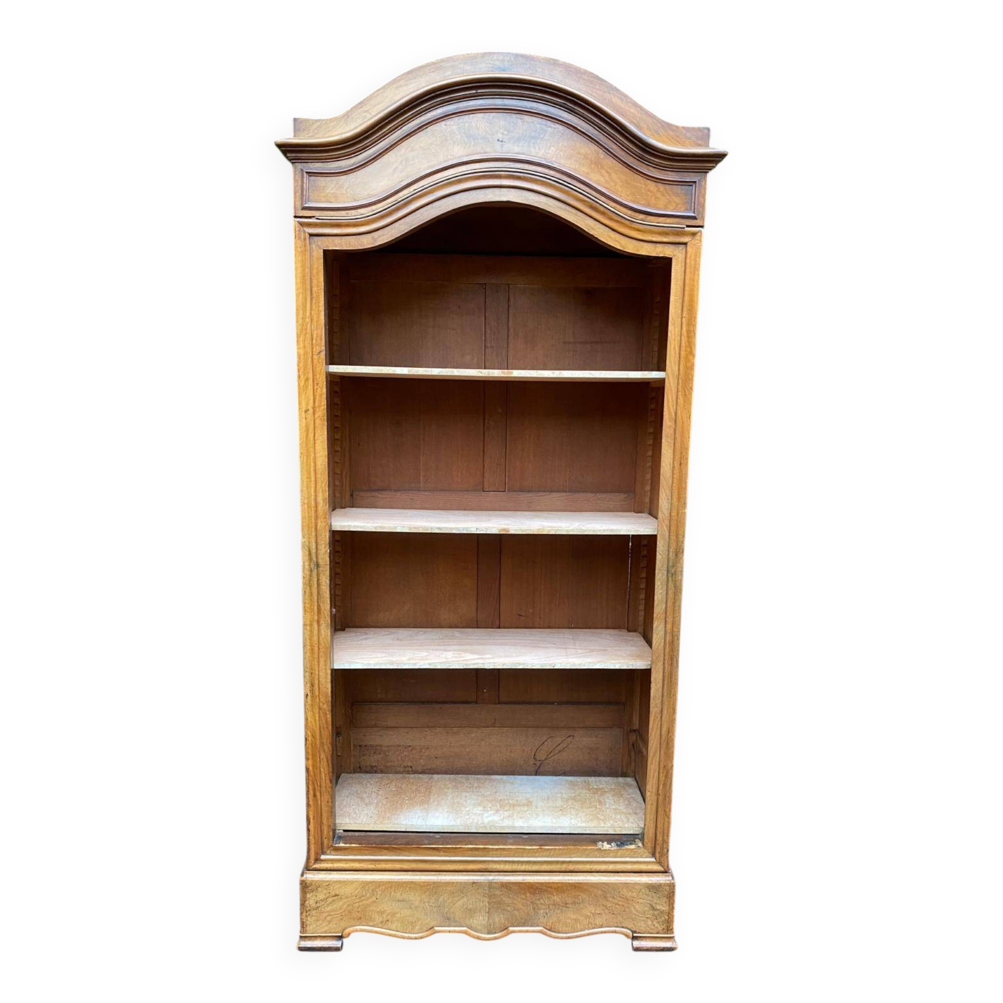 Louis XV bookcase in solid burr walnut from the 18th century