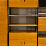 Modular bookcase with vintage wardrobe 60