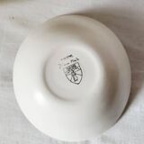 Vintage french 1960s stalins toledo - toledo dessert bowls black olive leaf