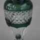 Val Saint-Lambert crystal vase, Gary model, cut in emerald green