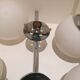 2 double chrome and opaline glass wall lamps 1960