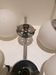 2 double chrome and opaline glass wall lamps 1960