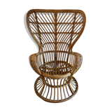 Rattan peacock armchair by Gio Ponti and Lio Carminati