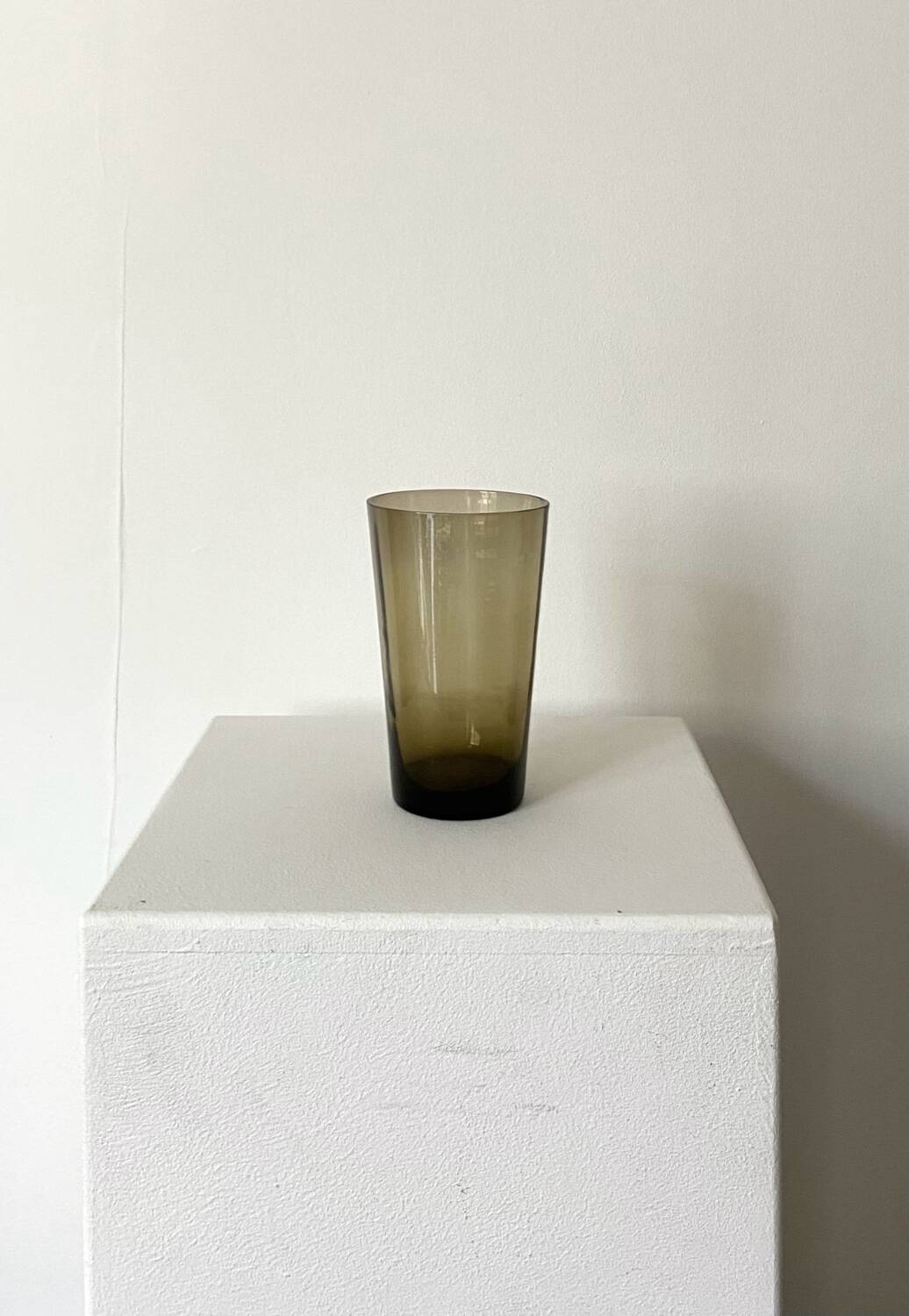 Smoked glass vase from the 70s