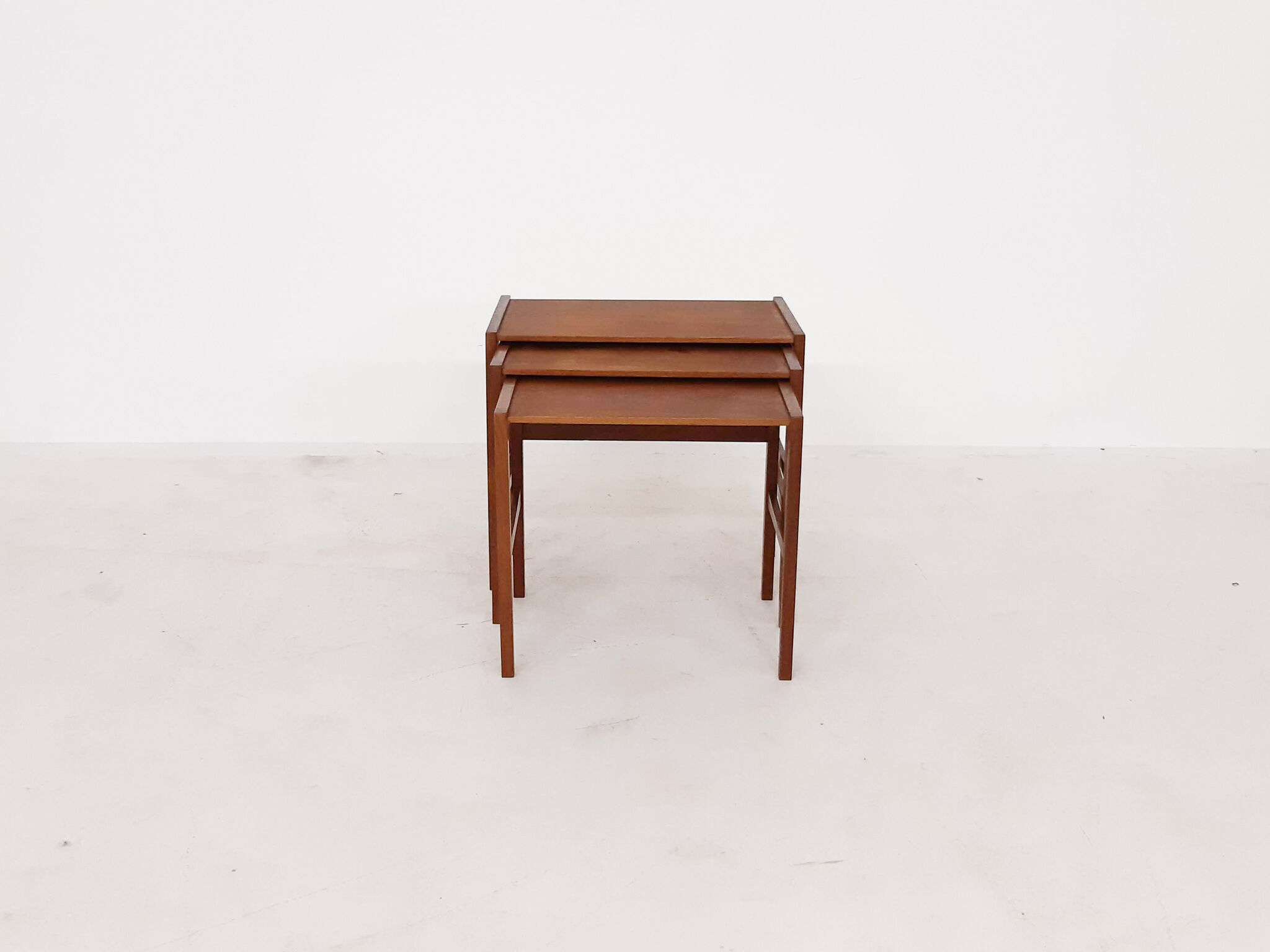 Mid-century teak nesting tables, The Netherlands 1950's
