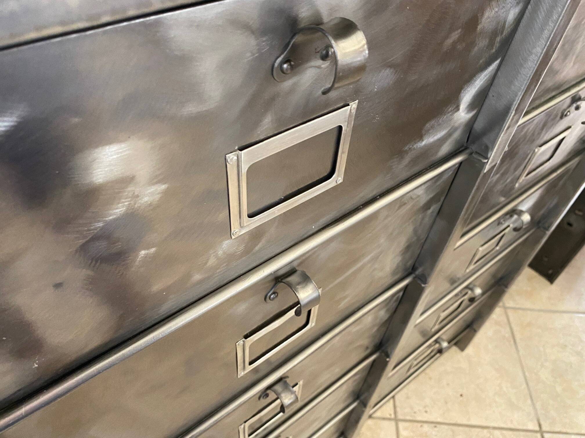 Furniture with 15 flaps industrial metal locker Strafor 1950