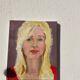 Painting of a blonde woman / oil on canvas