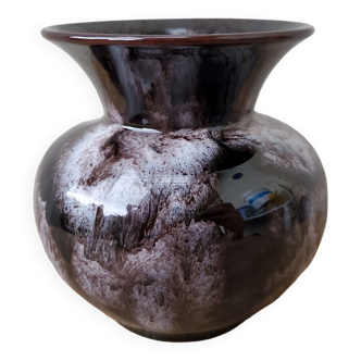 Vase boule en céramique vintage