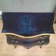Commode de style Louis XV  laquée  bleu/noir