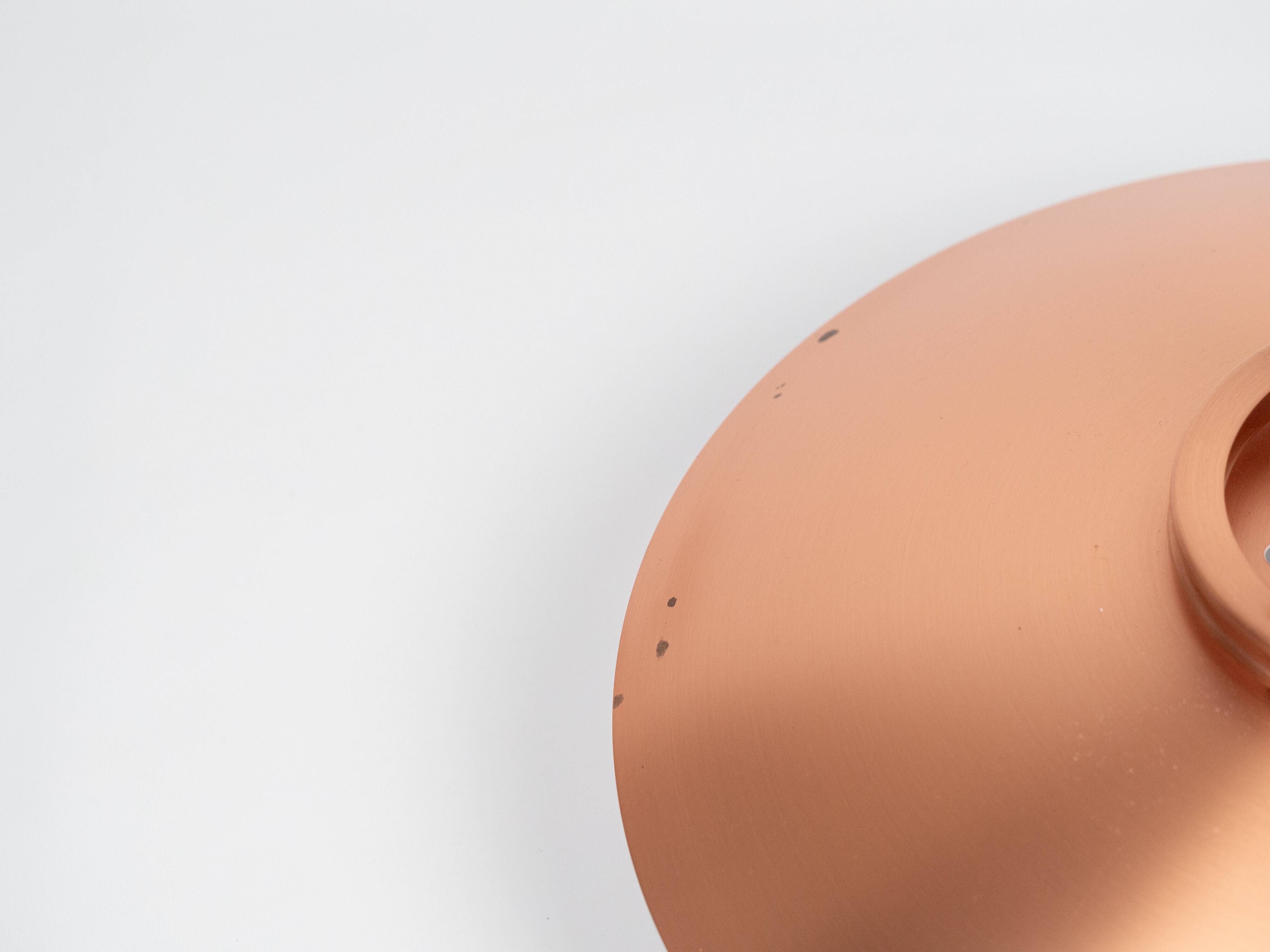 Vintage Copper Pendant Lamp by Form-Light, Danish Mid-Century Modern Lighti