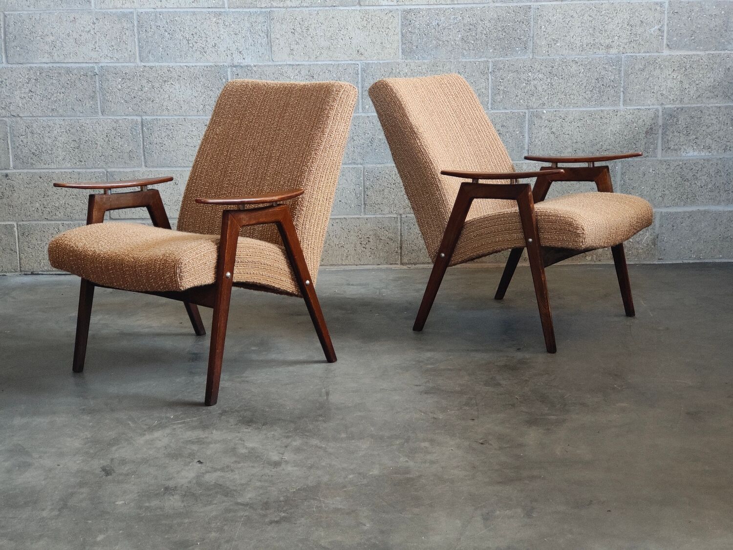 Pair of armchairs by Jaroslav Smidek for TON (Thonet)1960