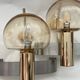 Pair of mid-century modern italian glass and metal wall lights