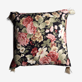 Coussin tissu fleuri