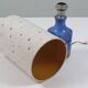 Italian ceramic table lamp with custom shade – 1970