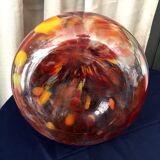 Vase made of multicolored glass paste