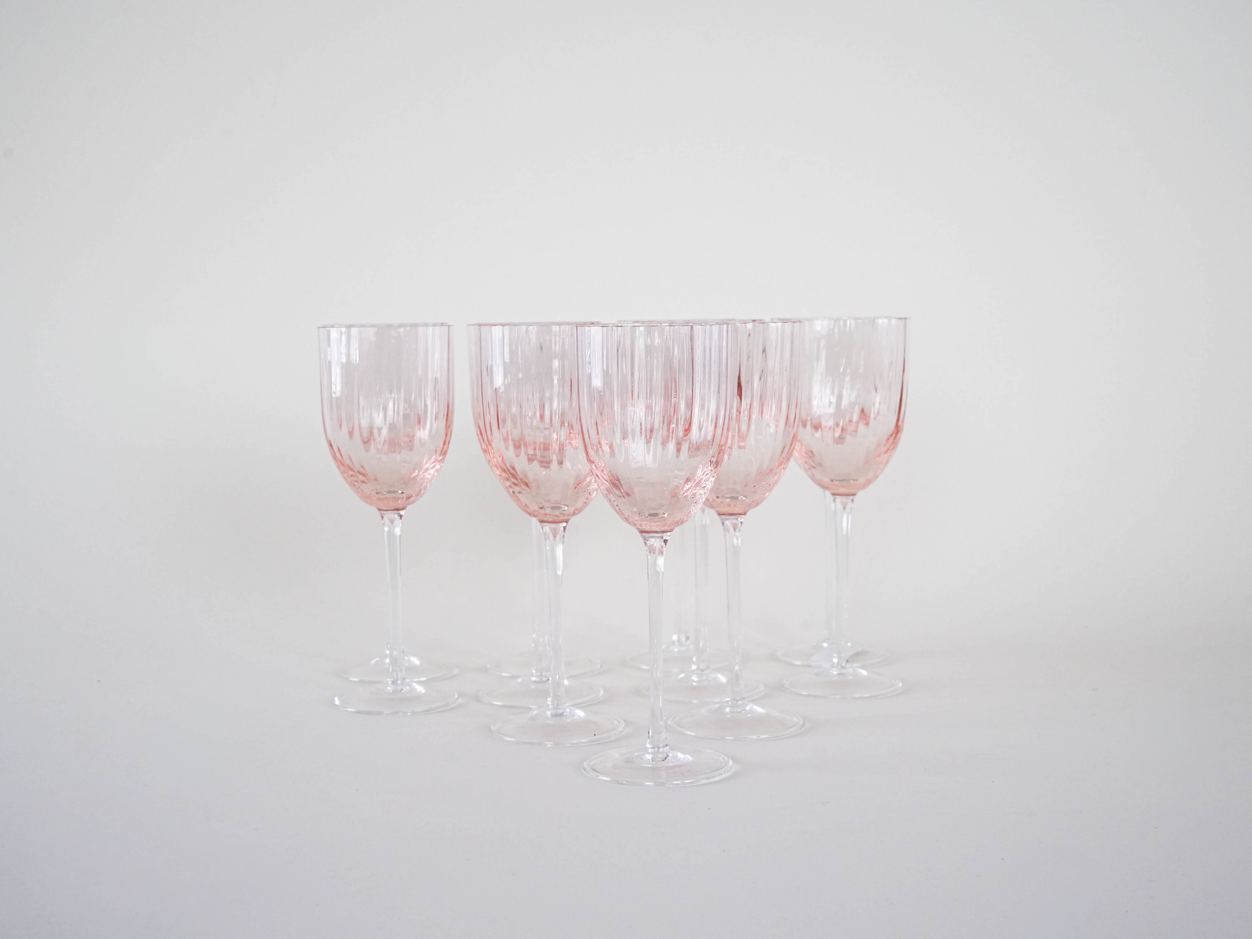 Set of wine glasses, French design, 1970s, made in France