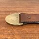 Mid-Century Bronze and Leather Armrest Bowl or Ashtray, 1960s