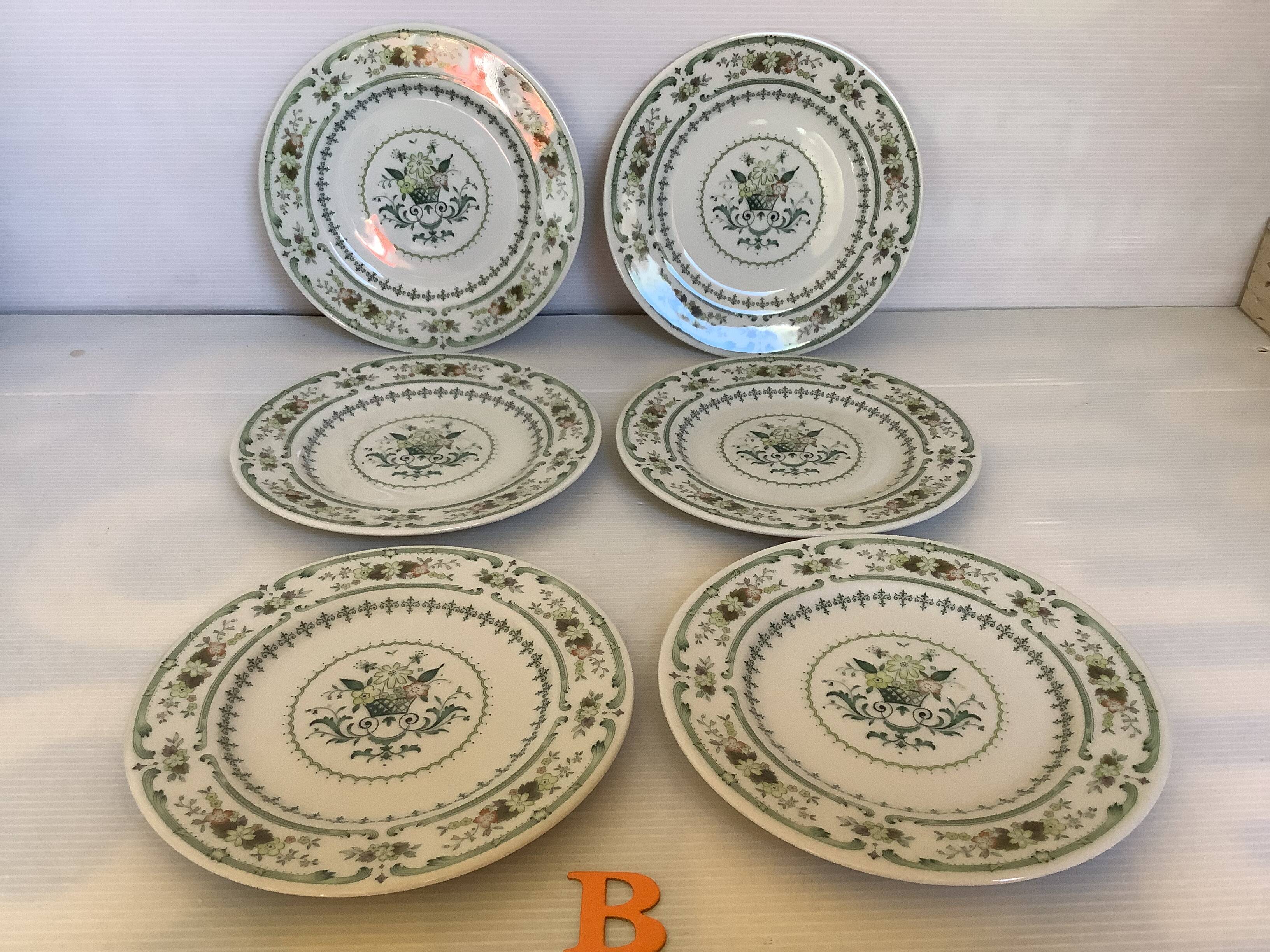 Six Royal Doulton cheese or Provençal bread plates