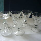 Lot of 6 crystal glasses
