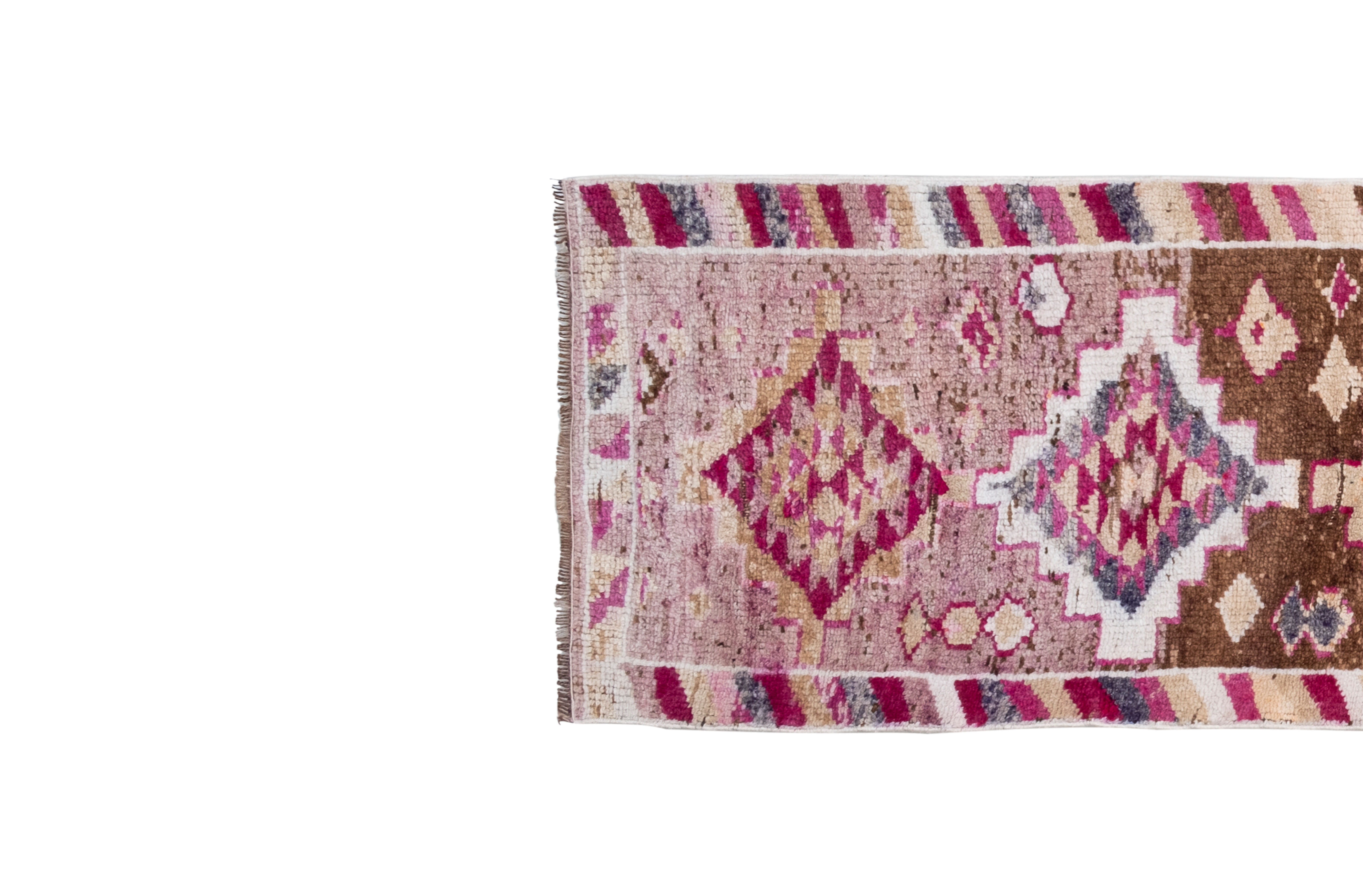 Tapis noué à la main turc vintage 83x287 cm