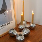 Paire de bougeoirs scandinaves Arne Jacobsen pour Georg Jensen