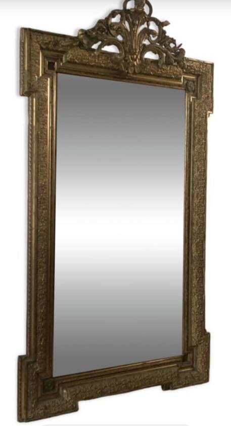 Large gilded antique mirror