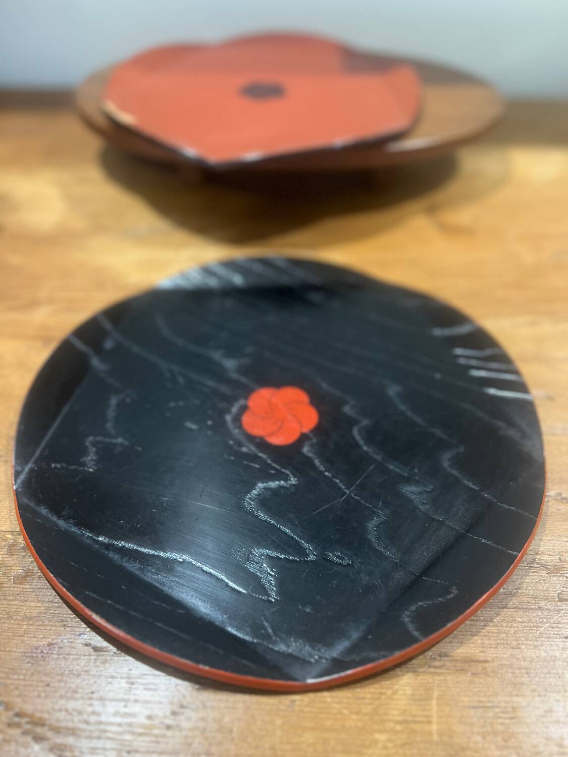 Japanese lacquer tea tray