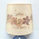 Lampe vintage en grès céramique bleu lavande - abat-jour fleurs séchées