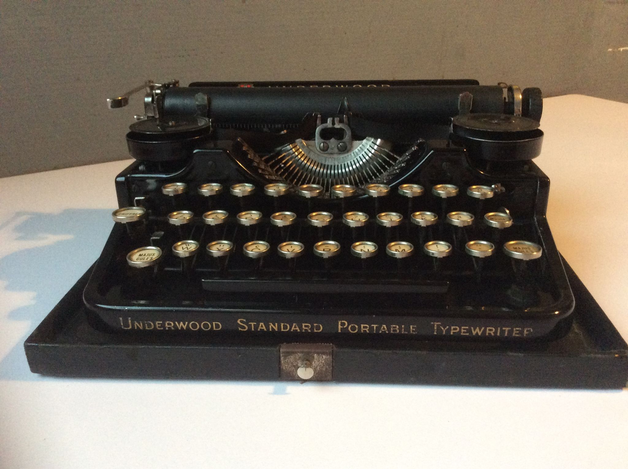 Typewriter Underwood portable Elliott - Fisher 3 Bank
