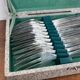 Box of 12 silver metal crustacean forks