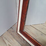 Miroir Louis Philippe H112xL76 laque bordeaux blanc crème