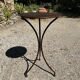 Artisanal wrought iron side table