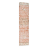 Pale Red & Beige Turkish Runner Rug, 71x301Cm